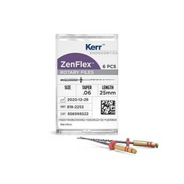 ZenFlex endodontické rotační pilníky 6 ks z nikl-titanu