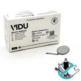 Tandlægespejl Fladt Nr. 4 og Nr. 5 – 12 stk.