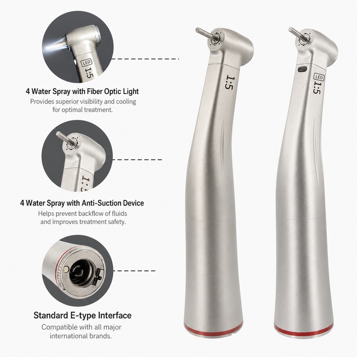 Increasing implant dental handpiece with LED