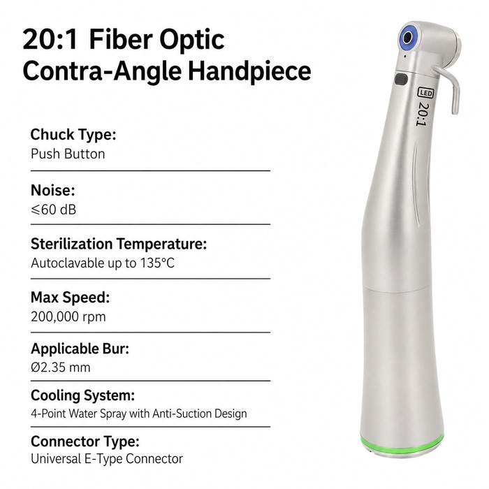 Reduction implant dental handpiece