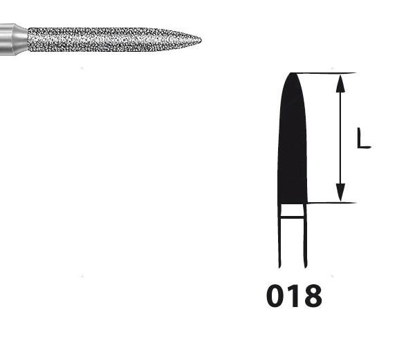 Flame Bur 862 Diamond for HP (5 pcs)