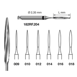Type B1 Reamer Burs i Rustfrit Stål, 6 stk
