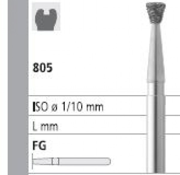 805 FG Inverted Cone Diamond Bur (6 pcs)