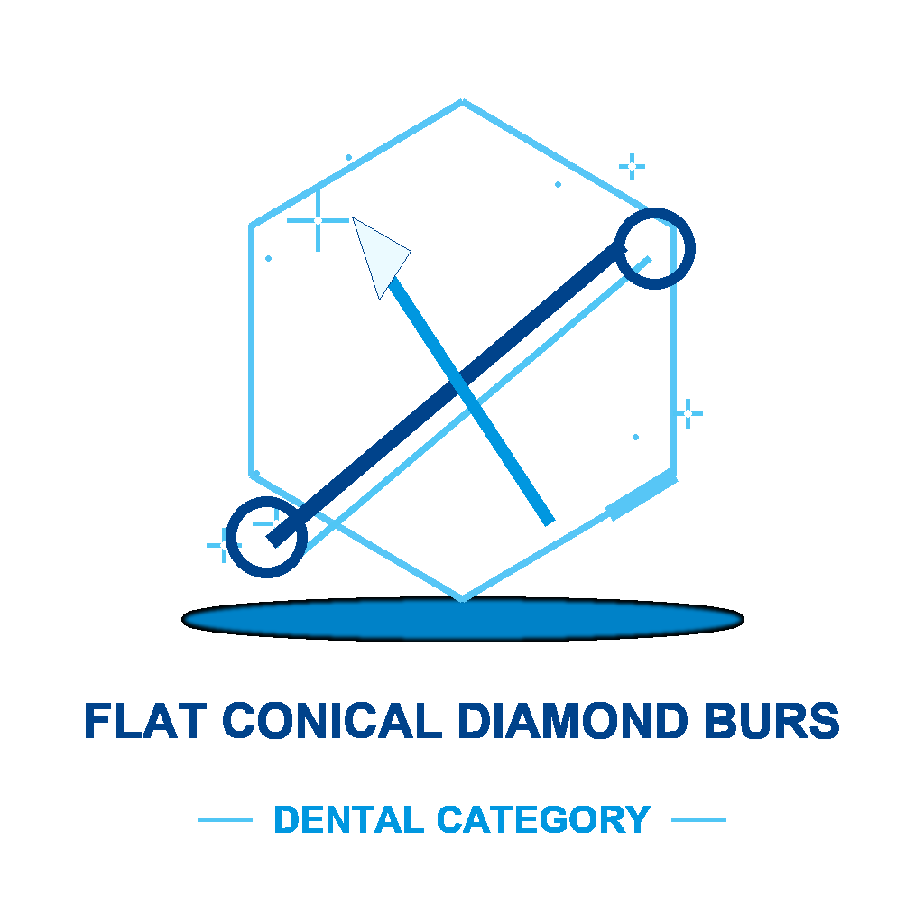 Frese diamantate coniche piatte