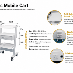 Mobile Cart Black Steel