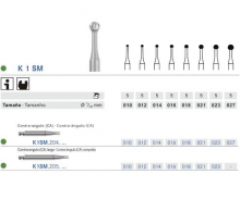 Cerabur K1SM.204 bur. Round CA (5 pcs)
