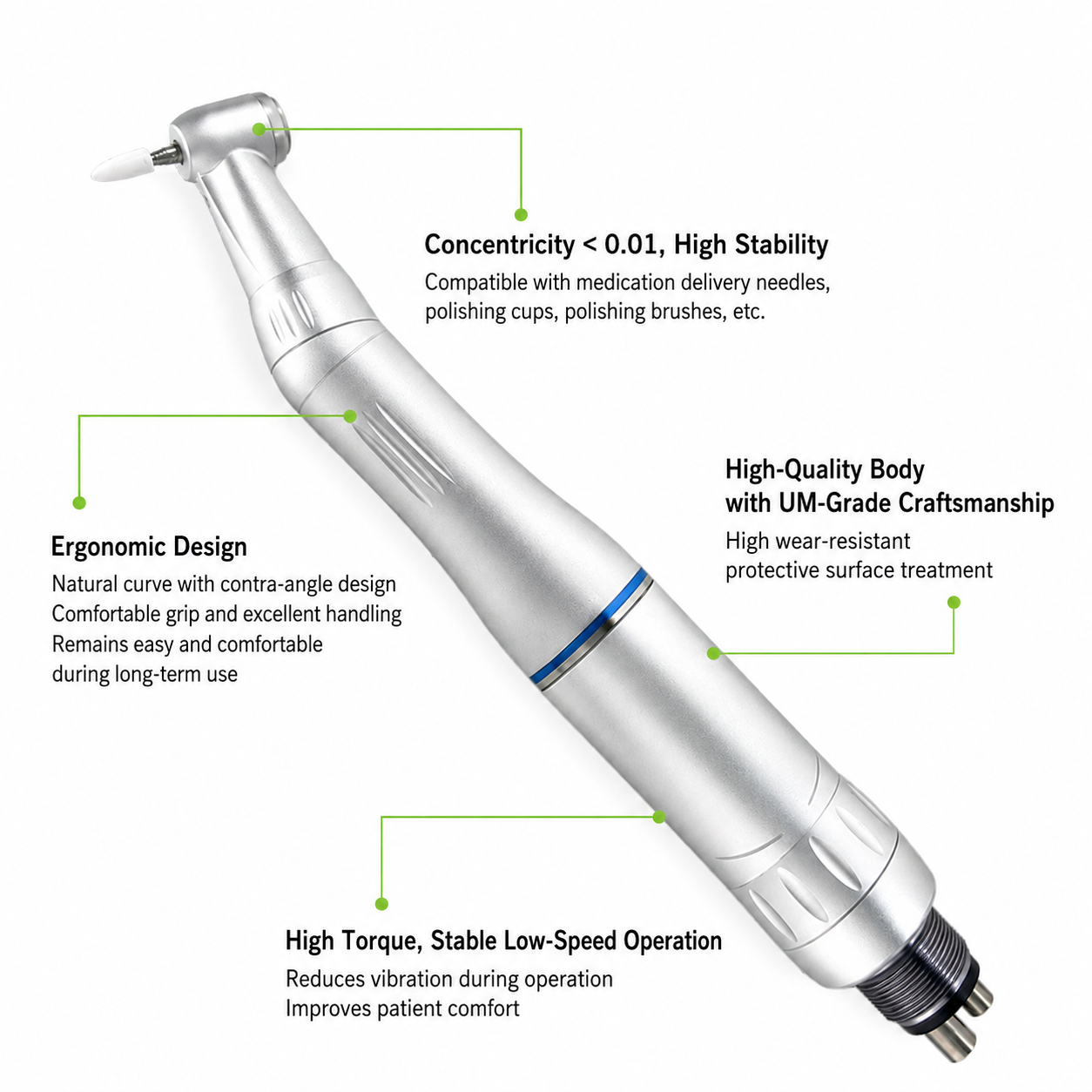 Low speed internal handpiece set