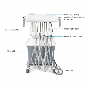 Dental Mobile Cart with Air Compressor