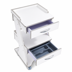 Dental Mobile Cart with Acrylic Cabinet and PVC Inner Drawer