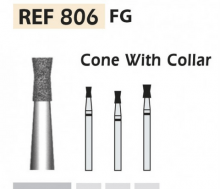 806 FG Diamond Bur in the Shape of an Inverted Cone (5 pcs)