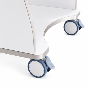 Dental Mobile Cart with Acrylic Cabinet and PVC Inner Drawer