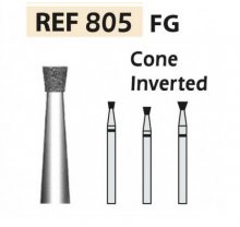 805 FG Diamond Bur in the Shape of an Inverted Cone (5 pcs)
