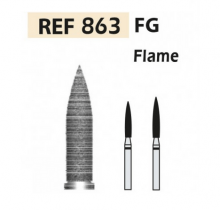 863 FG Diamond Flame Bur (5 pcs)