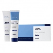 Outline: eugenol-free zinquenolic paste (140 gr white paste + 65 gr blue paste)