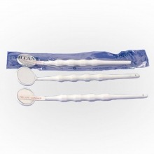 Disposable dental mirrors - white glossy nº4 (19mm) (100u)
