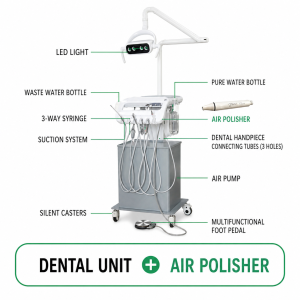 Dental mobile cart with air compressor and LED Light