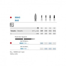 860.104 Burs. Diamond Flame PM (5 pcs)