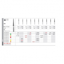 Diamond burs 858 CA against angle (6u.)