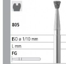 805 FG Inverted Cone Diamond Bur (6 pcs)