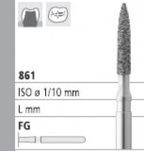888 FG Diamond Bur Tapered Flame (6 pcs)