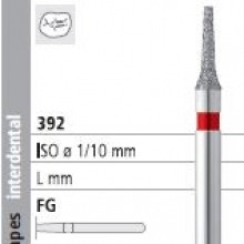 FG Diamond Bur 392 Cylindrical Conical Short (6 pcs)