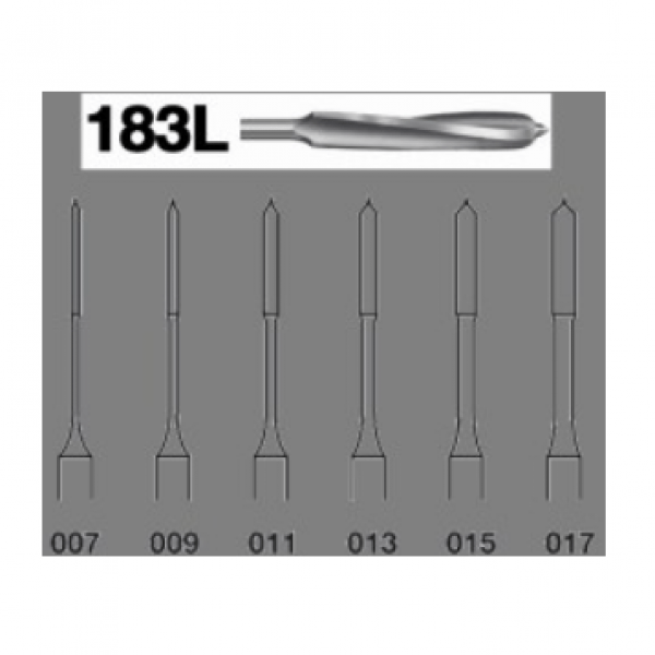 Peeso bur 183L. - Endodontic milling cutters for counter-angle (6 pcs.)