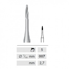 Bur H249M Extra fine flame C. Tungsten FG (5ud)
