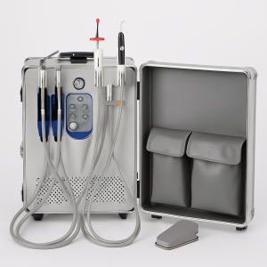 Portable Dental Unit with Suction Trolley Case