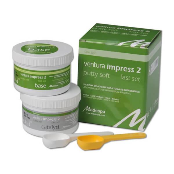 Ventura Impress 2 Putty Soft: Dental Impression Silicone (2 x 300 ml)