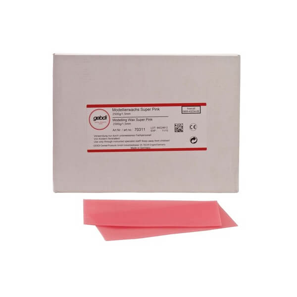 Super Pink Modeling Wax Plates for Dental Baseplate Applications