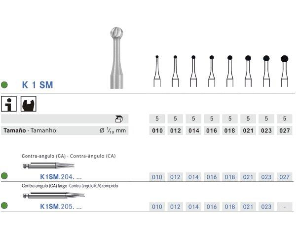 Cerabur K1SM.204 bur. Round CA (5 pcs)