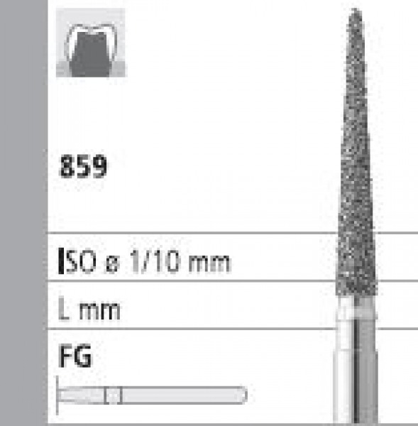 859 FG Long Beveled Cone Diamond Bur