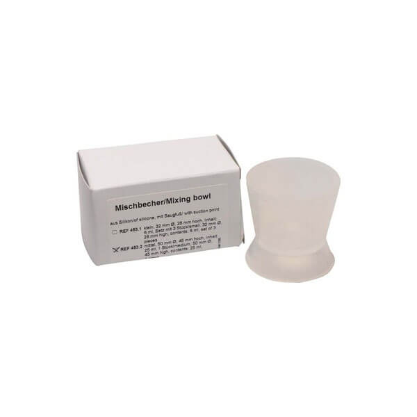 Silicone Mixing Cups with Suction Base for Dental Use