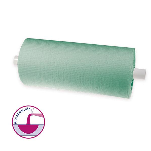Precut Disposible Green Bib Roll - Paper / Plastic (80u.)