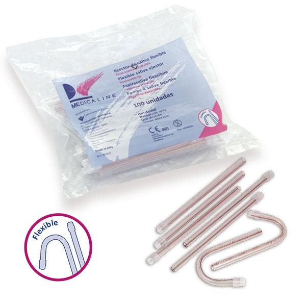 Flexible Saliva Ejector - Transparent (100u.)