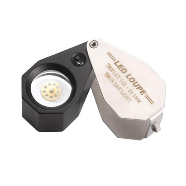 Triplet Magnifier 10x Magnification with Leds