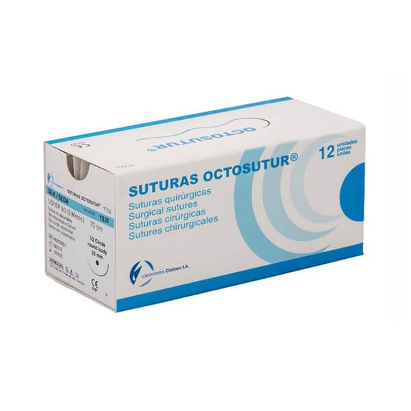 Octosutur Triangular 3/8 Non-Absorbable Silk Suture - 12 Units