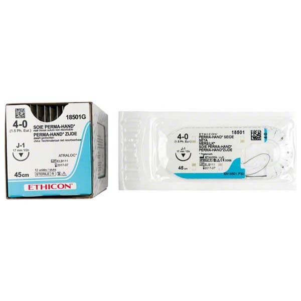 Perma-Hand Silk Suture 45 cm, Pack of 12