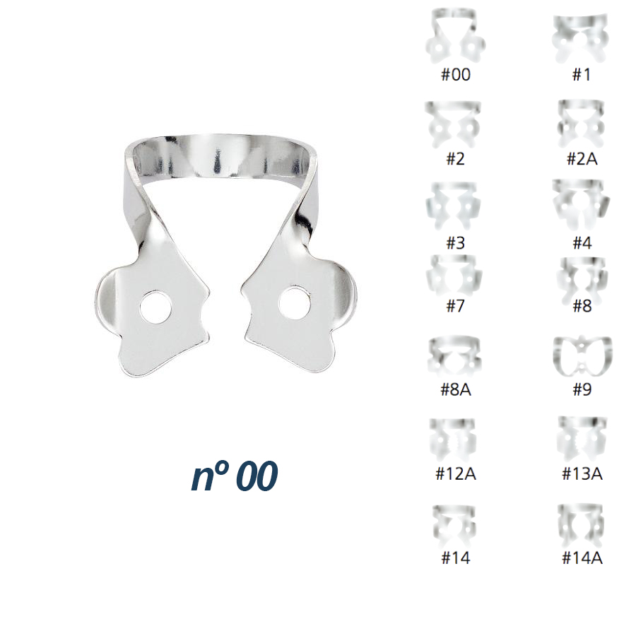Hygenic Clamps with Wings for Premolar Teeth