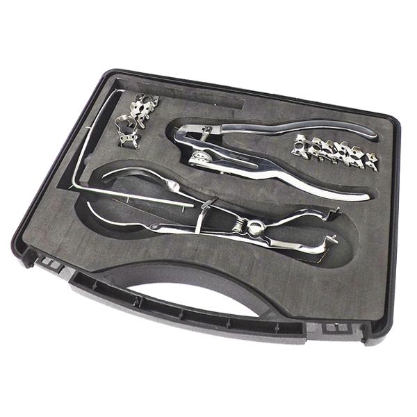 Rubber Dam Insulation Kit with Arch Frame, Clamps, and 2 Forceps