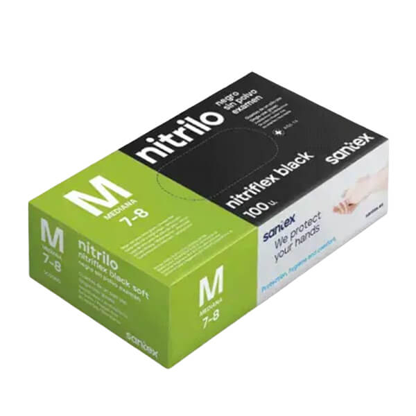 Powder Free Black Nitrile Gloves for Dental Examination