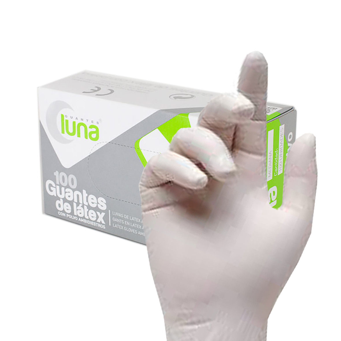 Latex gloves with powder (100 pcs)