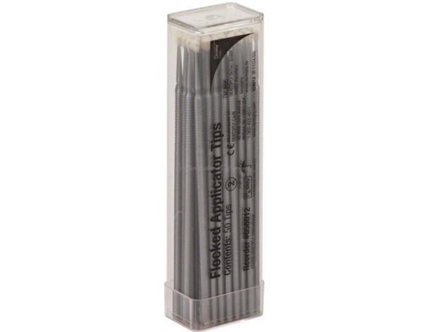 Flocked Silver Disposable Application Tips - 50 Pieces