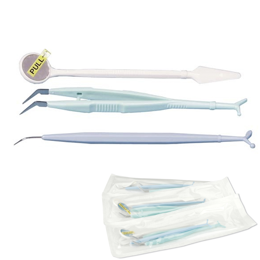 Sterilised Disposable Examination Kits (Mirror, Probe and Tweezers) 10pcs