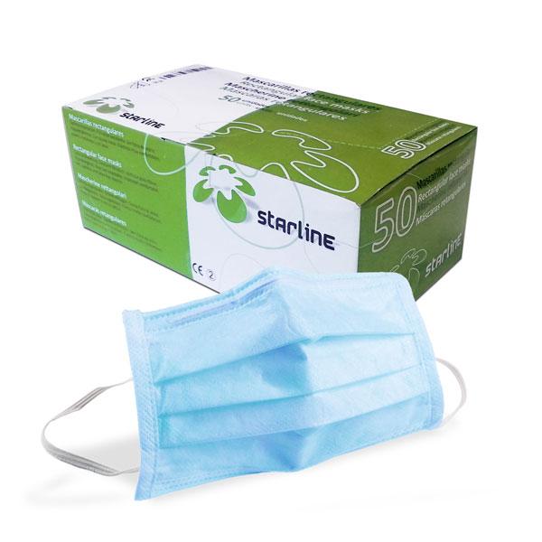 Blue Triple Layer Masks (50 pcs)