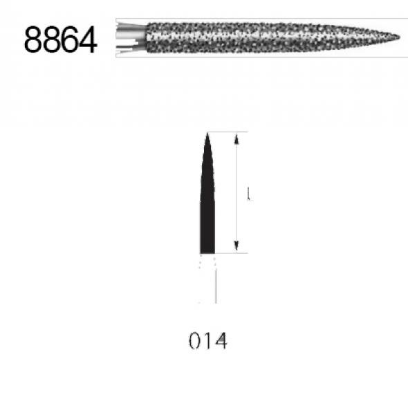 Flame Bur 864 Diamond for FG (5 pcs)