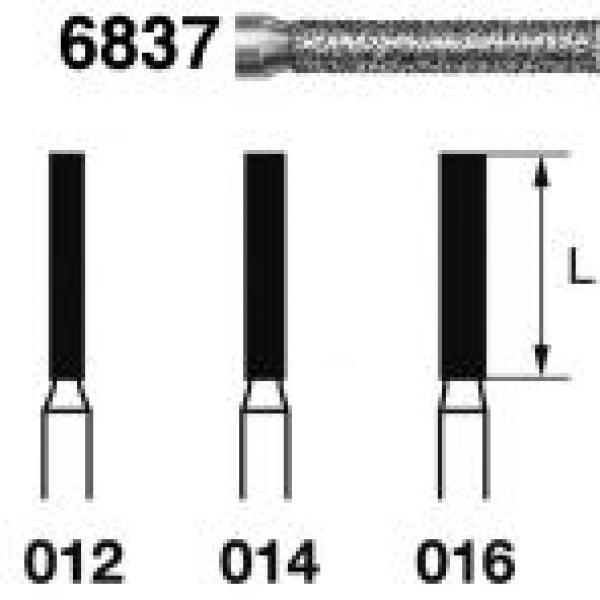 Cylindrical Diamond Bur 837 for FG (5 pcs)