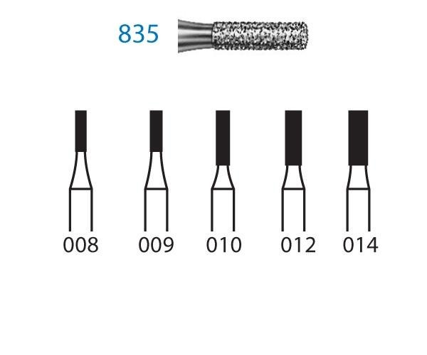 835.204 Burs. Flat Cylindrical Diamond CA Burs (5 pcs)