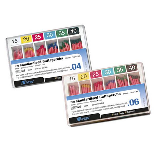 Standardized ISO Gutta-percha Tips with Taper 04 and 06 (60 units)