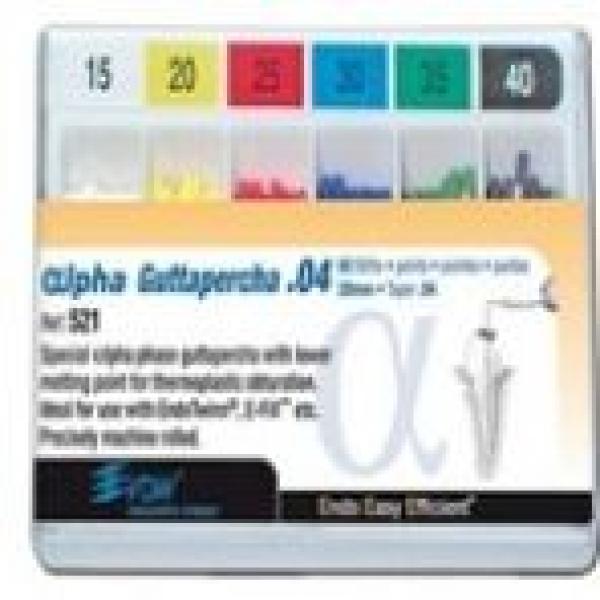 Alpha Guttapercha: 28 mm gutta-percha tips (60 pcs)
